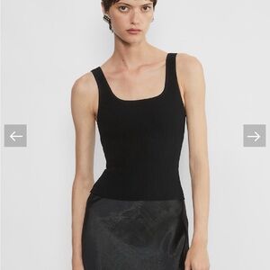 Aritzia Black Ribbed Tank Top